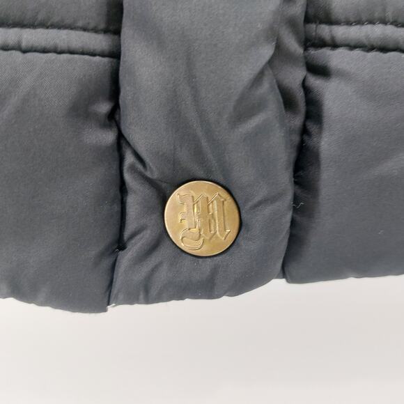 Vtg Makaveli Branded Black Vest Black Puff Size 3X Distroyed - Picture 6 of 16